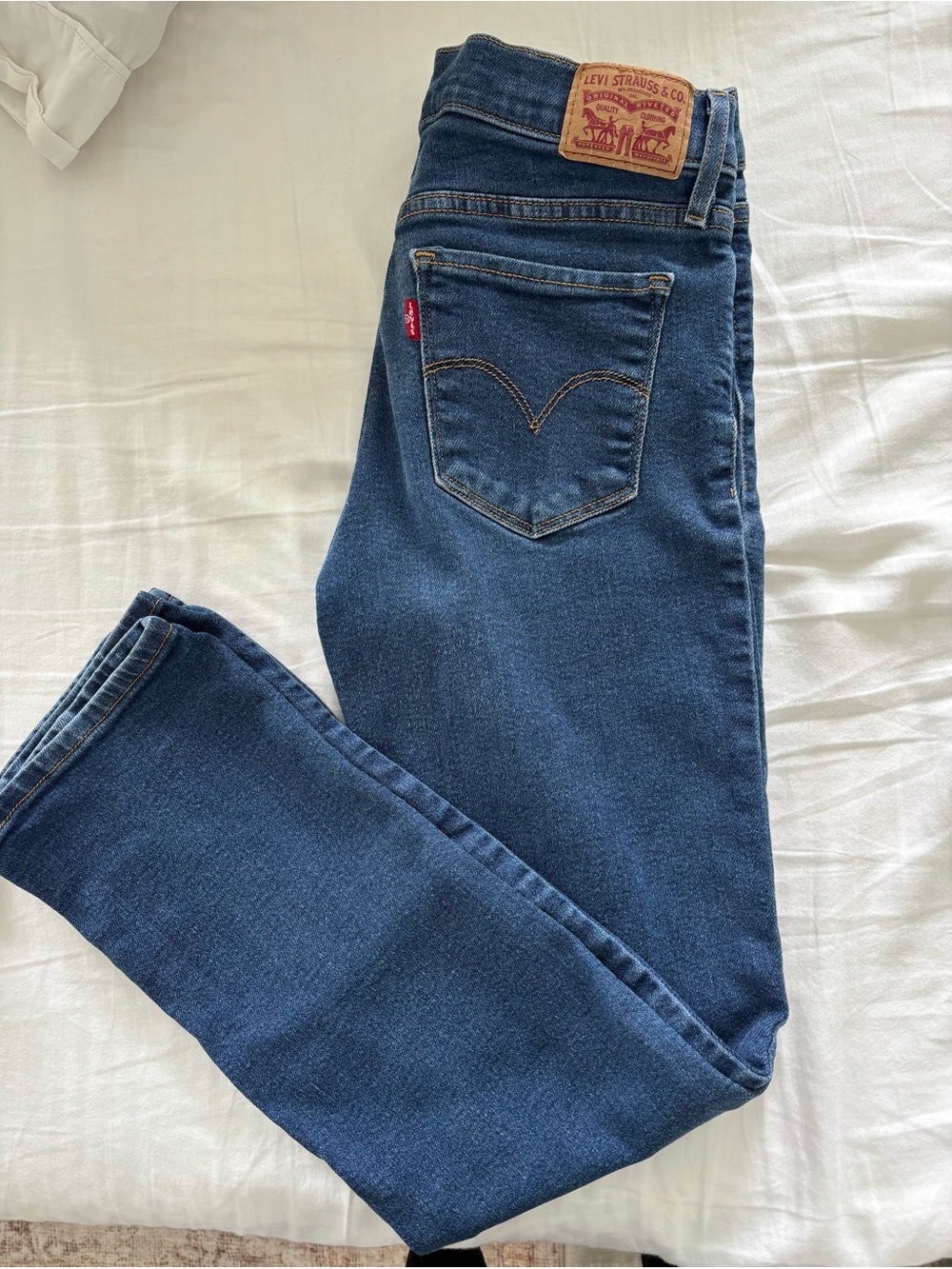 Levi's Women's Dark Indigo Straight Jeans